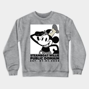 Steamboat Willie. Public Domain Est. 01.01.2024 - 4 Crewneck Sweatshirt